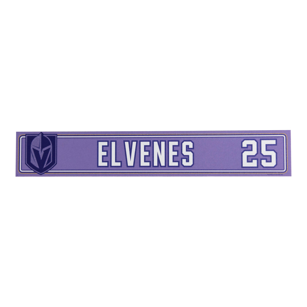 #25 Lucas Elvenes: 21-22 Hockey Fights Cancer Nameplate