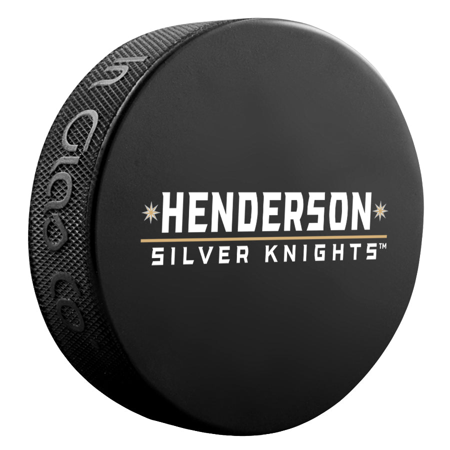 Henderson Silver Knights Wordmark Logo Puck - VegasTeamStore