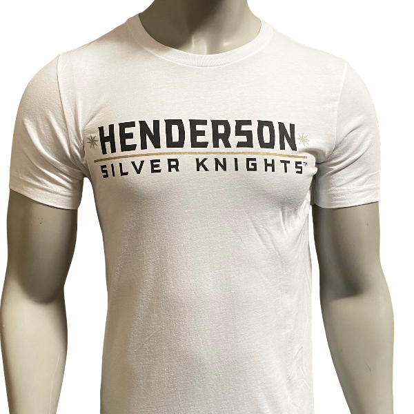 Henderson Silver Knights Wordmark T-Shirt - White - Vegas Team Store