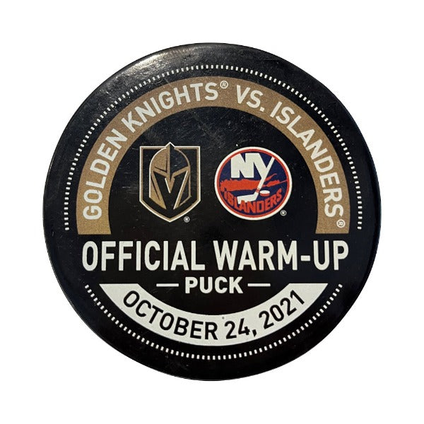 10/24/21 New York Islanders vs. Vegas Golden Knights Warm-up Puck