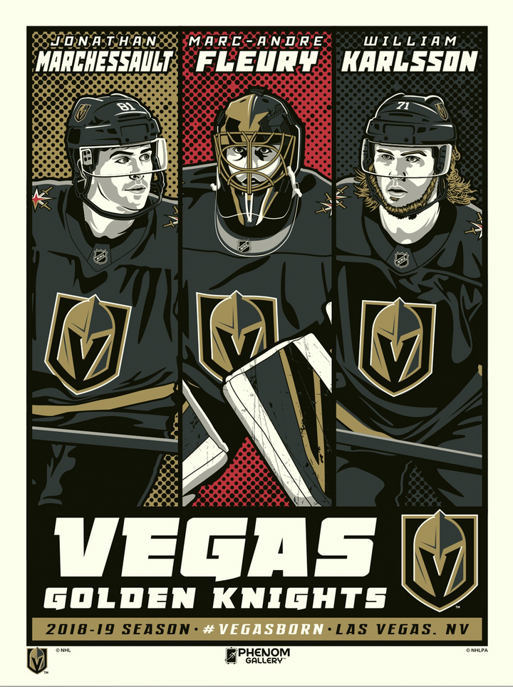 Vegas Golden Knights Superstar Set Serigraph