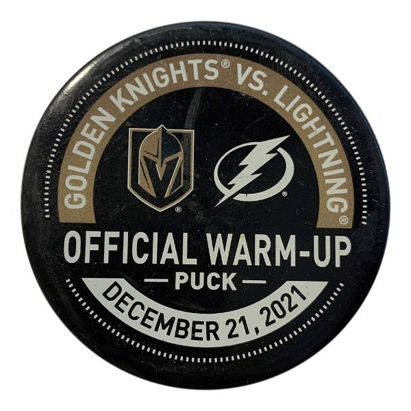 12/21/21 Tampa Bay Lighting vs. Vegas Golden Knights Warm-up Puck