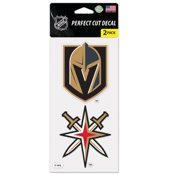 Vegas Golden Knights Perfect Cut Decal set of two 4x8