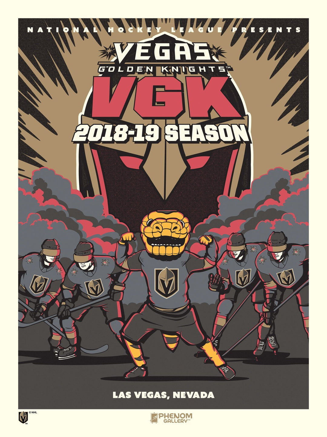 Vegas Golden Knights 2018-2019 Season Serigraph