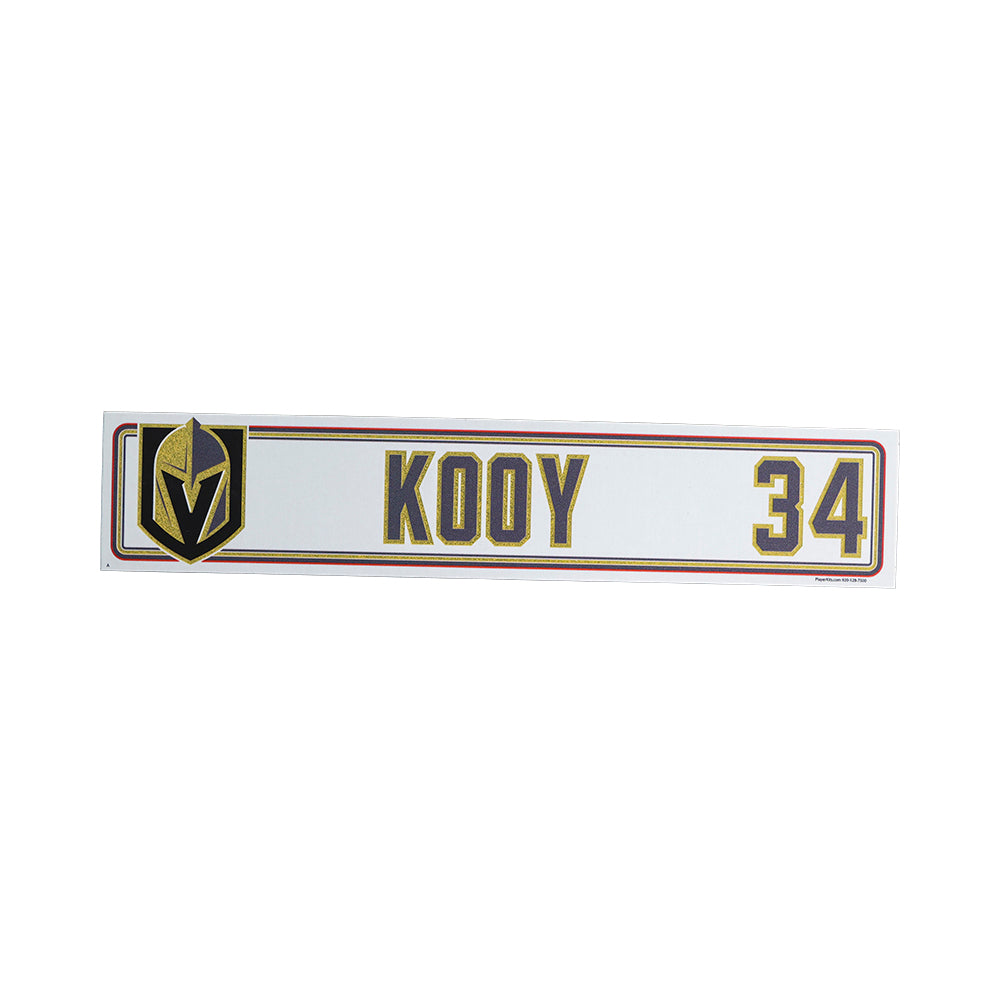 #34 Jordan Kooy Locker Nameplate - 911205