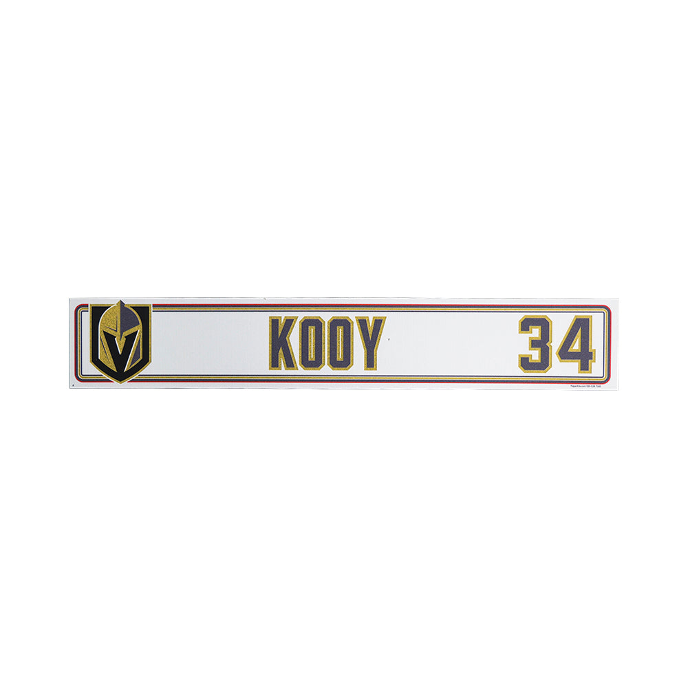 #34 Jordan Kooy Locker Nameplate