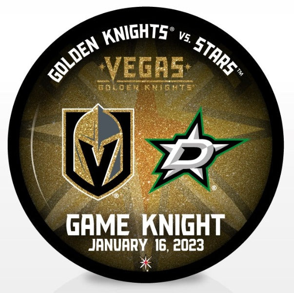 Dallas Stars VS Vegas Golden Knights Match-Up Puck - January 16, 2023