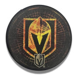 Vegas Golden Knights Inglasco Fire Web Logo Puck