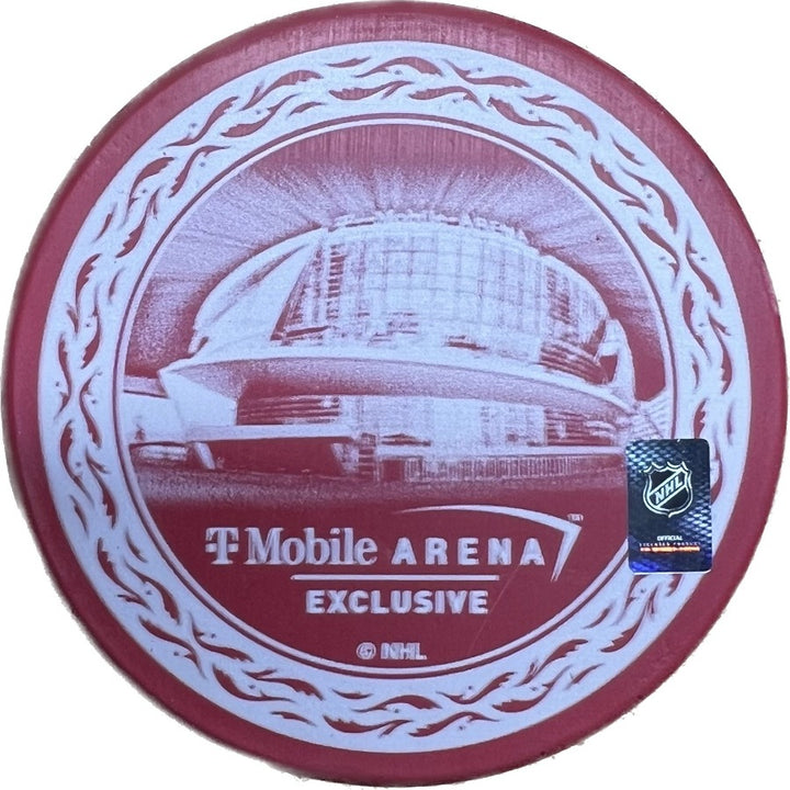 VEGAS GOLDEN KNIGHTS HAPPY VALENTINE'S DAY PUCK